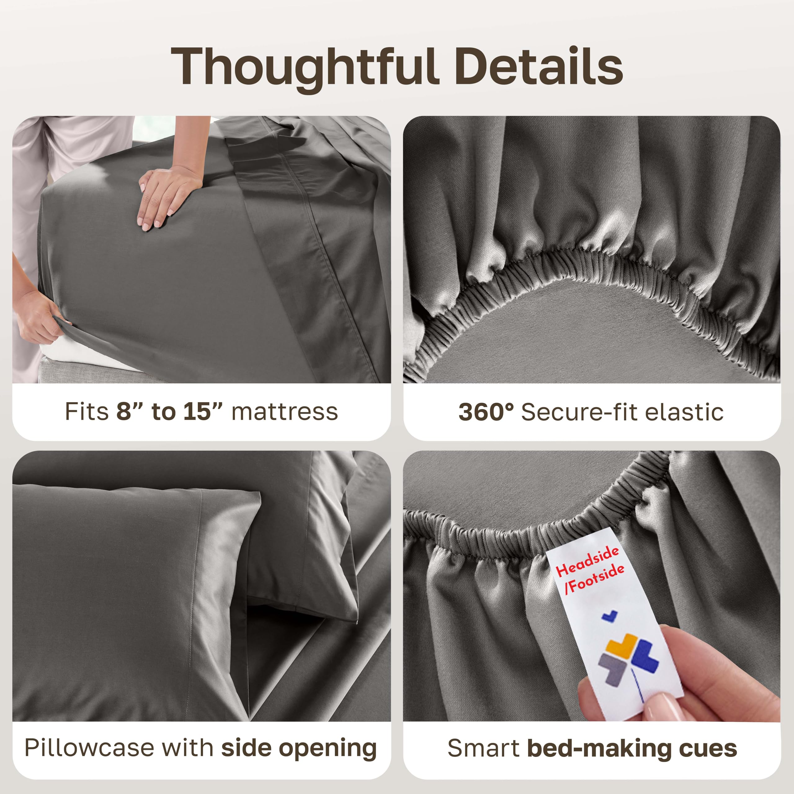 Amazon.com: California Design Den 500TC 100% Cotton Twin Sheets